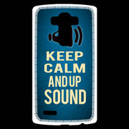 Coque Personnalisée Lg G4 Keep Calm and Up Sound Bleu