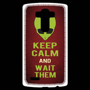 Coque Personnalisée Lg G4 Keep Calm and Wait Alien Rouge