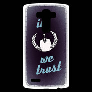 Coque Personnalisée Lg G4 In anonymous We trust bleu ZG