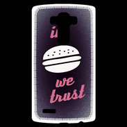 Coque Personnalisée Lg G4 In Burger We trust Rouge ZG