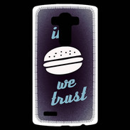 Coque Personnalisée Lg G4 In Burger We trust Bleu ZG