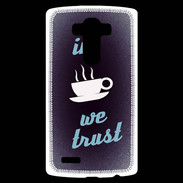 Coque Personnalisée Lg G4 In Coffee We trust Bleu ZG
