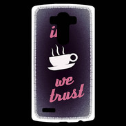 Coque Personnalisée Lg G4 In Coffee We trust Rouge ZG