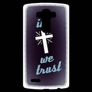 Coque Personnalisée Lg G4 In Christ We trust Bleu ZG