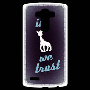 Coque Personnalisée Lg G4 In Girafe We trust Bleu ZG