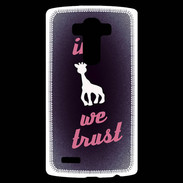 Coque Personnalisée Lg G4 In Girafe We trust Rouge ZG