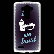 Coque Personnalisée Lg G4 In Junk We trust Bleu ZG
