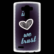 Coque Personnalisée Lg G4 In Love We trust Bleu ZG