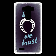 Coque Personnalisée Lg G4 In Luck We trust Bleu ZG