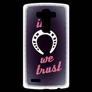 Coque Personnalisée Lg G4 In Luck We trust Rouge ZG
