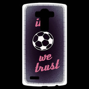 Coque Personnalisée Lg G4 In Soccer We trust Rouge ZG
