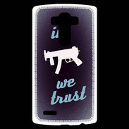 Coque Personnalisée Lg G4 In Uzi We trust Bleu ZG