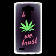 Coque Personnalisée Lg G4 In Weed We trust Rouge ZG