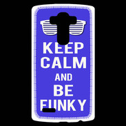 Coque Personnalisée Lg G4 Keep Calm Funky Bleu