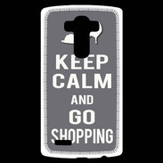 Coque Personnalisée Lg G4 Keep Calm Go Shopping Gris