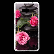 Coque Nokia Lumia 640 LTE Rose et Galet Zen