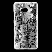 Coque Nokia Lumia 640 LTE graffiti seamless background en noir et blanc