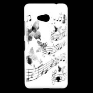 Coque Nokia Lumia 640 LTE Dessin de note de musique en noir et blanc 75