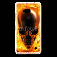 Coque Nokia Lumia 640 LTE crâne en feu