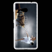 Coque Nokia Lumia 640 LTE Danseuse avec tigre