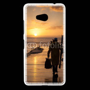 Coque Nokia Lumia 640 LTE Pécheur au levé du soleil