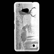 Coque Nokia Lumia 640 LTE Cerf en noir et blanc 150
