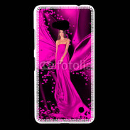 Coque Nokia Lumia 640 LTE Mode robe longue fushia