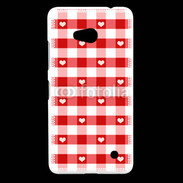 Coque Nokia Lumia 640 LTE Mode vichy rouge avec coeur