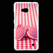 Coque Nokia Lumia 640 LTE Mode vichy et petit coeur
