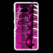 Coque Nokia Lumia 640 LTE Verre de vin sur fond rose