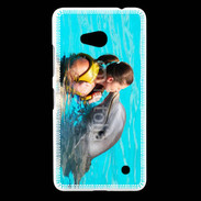 Coque Nokia Lumia 640 LTE Bisou de dauphin