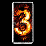 Coque Nokia Lumia 640 LTE Trois en feu