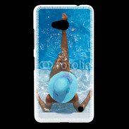 Coque Nokia Lumia 640 LTE Femme à la piscine