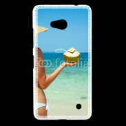 Coque Nokia Lumia 640 LTE Cocktail noix de coco sur la plage 5