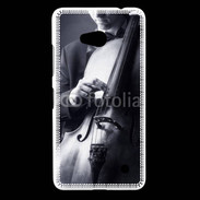 Coque Nokia Lumia 640 LTE Violoncelliste en noir et blanc 5