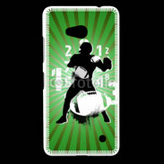 Coque Nokia Lumia 640 LTE Illustration football américain sur fond vert