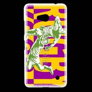 Coque Nokia Lumia 640 LTE Poster rugby sur fond jaune