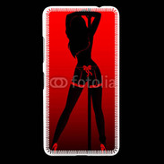 Coque Nokia Lumia 640 LTE Pole danseuse noir et rouge