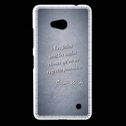 Coque Nokia Lumia 640 LTE Les Folies Bleu Citation Oscar Wilde
