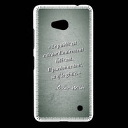 Coque Nokia Lumia 640 LTE Public génie Vert Citation Oscar Wilde