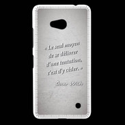 Coque Nokia Lumia 640 LTE Tentation Gris Citation Oscar Wilde