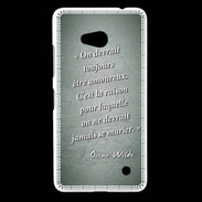 Coque Nokia Lumia 640 LTE Toujours amoureux Vert Citation Oscar Wilde