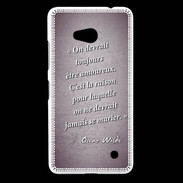 Coque Nokia Lumia 640 LTE Toujours amoureux Violet Citation Oscar Wilde