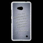 Coque Nokia Lumia 640 LTE Tragédie Bleu Citation Oscar Wilde