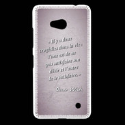 Coque Nokia Lumia 640 LTE Tragédie Rose Citation Oscar Wilde