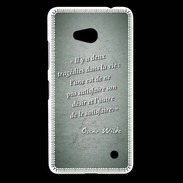 Coque Nokia Lumia 640 LTE Tragédie Vert Citation Oscar Wilde