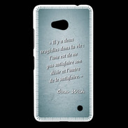 Coque Nokia Lumia 640 LTE Tragédie Turquoise Citation Oscar Wilde