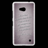 Coque Nokia Lumia 640 LTE Tragédie Violet Citation Oscar Wilde