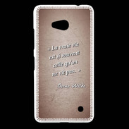 Coque Nokia Lumia 640 LTE Vrai vie Rouge Citation Oscar Wilde