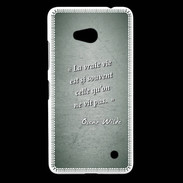 Coque Nokia Lumia 640 LTE Vrai vie Vert Citation Oscar Wilde